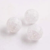 100pcs Colorful Acrylic Disco Round Lace Print Beads for Girls Necklace