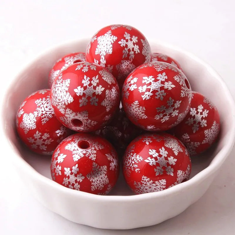 Christmas Snowflake Beads for Girls Necklace Jewelry