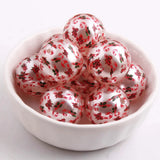 Acrylic Pearl Print Candy Cane Beads for Girls Necklace Jewelry