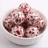 Acrylic Pearl Print Candy Cane Beads for Girls Necklace Jewelry
