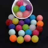 Clear Jelly Rhinestone Ball Bubble Beads for Kids Jewelry Making