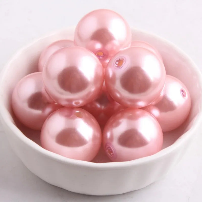 Chunky Acrylic Pearl Beads for Kids' Jewelry Making, 20mm, 6mm-28mm