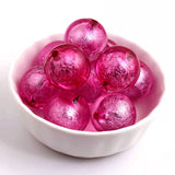 20MM Chunky Acrylic Silver Foil Beads 100pcs