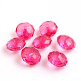 Chunky Clear Transparent Rondelles Beads for Jewelry Making