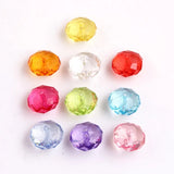 Chunky Clear Transparent Rondelles Beads for Jewelry Making