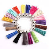 Colorful Silver Top Korea Wax Cord Tassel 100pcs