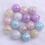 Acrylic Crackle Glitter Beads 20mm 100pcs