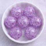 Acrylic Crackle Glitter Beads 20mm 100pcs
