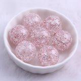Acrylic Crackle Glitter Beads 20mm 100pcs