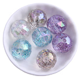 Wholesale Acrylic Glitter Beads for Kids Necklace Jewelry 19mm 100pcs
