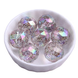 Wholesale Acrylic Glitter Beads for Kids Necklace Jewelry 19mm 100pcs