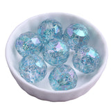 Wholesale Acrylic Glitter Beads for Kids Necklace Jewelry 19mm 100pcs