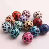 Acrylic Colorful Paw Beads for Girls Necklace Jewelry
