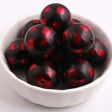 20mm Acrylic Solid Print Plaid Beads for Girls Necklace Jewelry
