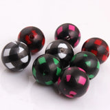20mm Acrylic Solid Print Plaid Beads for Girls Necklace Jewelry