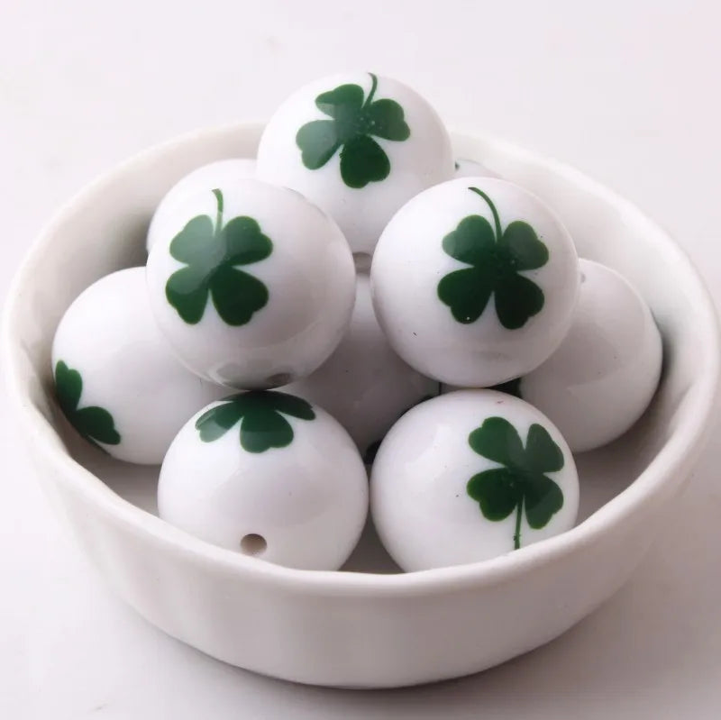 20mm Acrylic Leaf Beads for Girls Necklace Jewelry