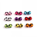 Acrylic Football Beads for Necklace Making 12mm 16mm 20mm