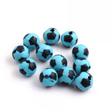 Acrylic Football Beads for Necklace Making 12mm 16mm 20mm