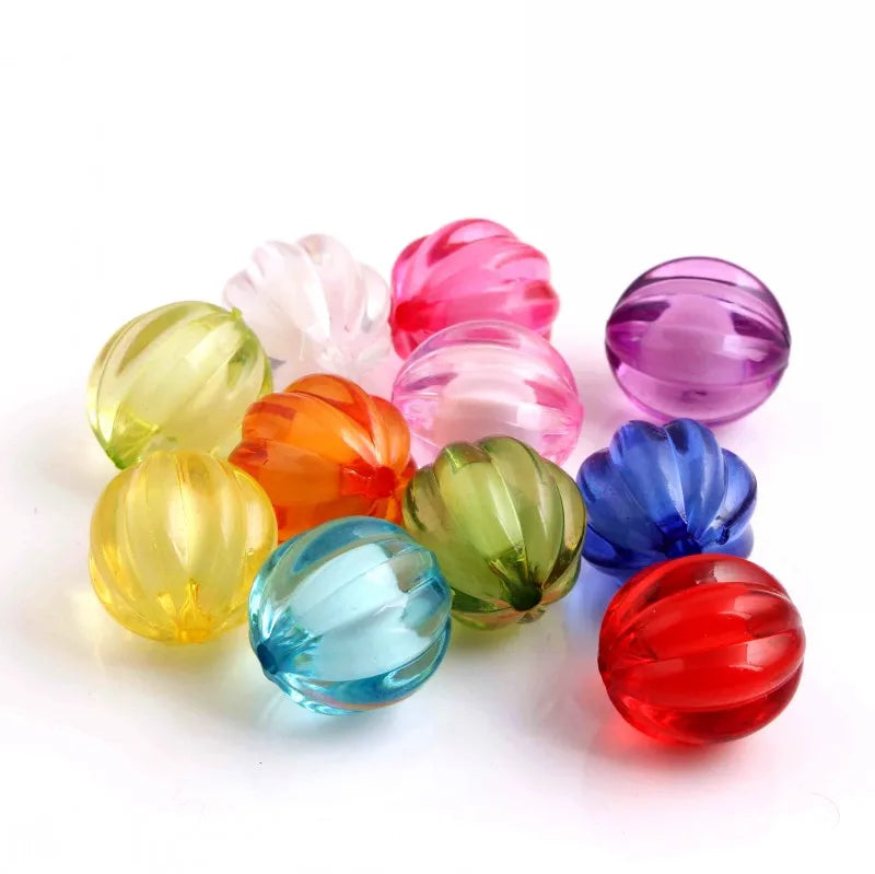 Chunky Acrylic Watermelon Beads for Necklace DIY - Sizes 10mm, 12mm, 16mm, 20mm