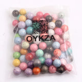 Acrylic Arrow Print Beads for Jewelry 20mm 100pcs