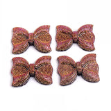 Resin Rhinestone Bows Beads for Kids Necklace Chunky Jewelry