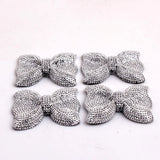 Resin Rhinestone Bows Beads for Kids Necklace Chunky Jewelry