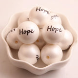 Matte Pearl Print Beads for Kids Chunky Necklace