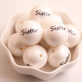 Matte Pearl Print Beads for Kids Chunky Necklace