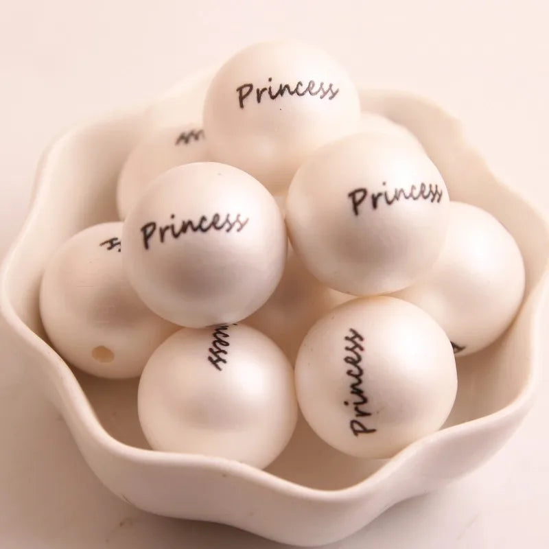 Acrylic Matte Pearl Beads 100pcs for Kids Chunky Necklace