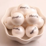 Matte Pearl Print Beads for Kids Chunky Necklace