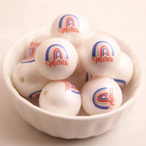 Acrylic Rainbow Beads 20mm 100pcs for Kids Chunky Necklace