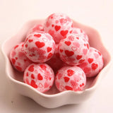 Acrylic Heart Beads 20mm 100pcs Red/Pink for Girls Necklace Jewelry