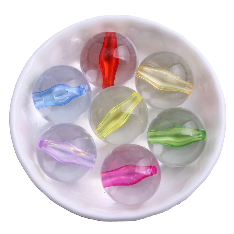 Acrylic Clear Transparent Beads Mix Colorful Round 8-20mm