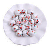 20mm Christmas Acrylic Matte Pearl Beads for Jewelry Making