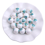 20mm Christmas Tree Acrylic Matte Pearl Printed Beads for Jewelry Making