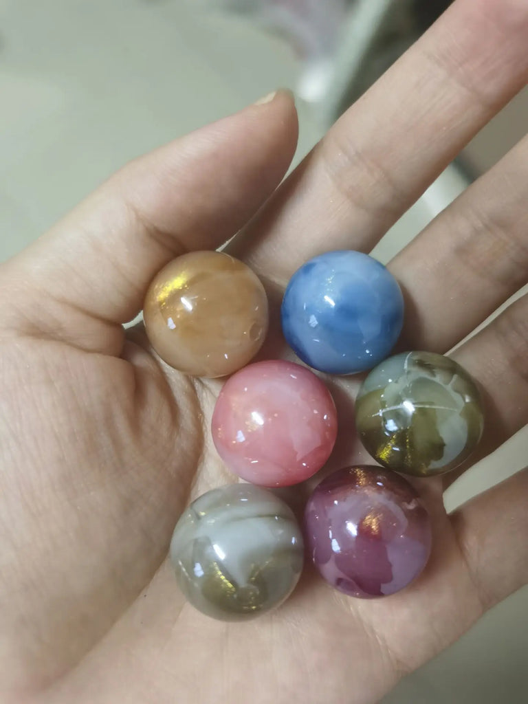 20mm 100pcs Christmas Acrylic Glitter Beads for Chunky Necklace