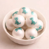 20mm Acrylic Matte Pearl Dinosaur Beads for Girls Necklace
