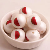 20mm Acrylic Matte Pearl Watermelon Beads for Necklace Jewelry