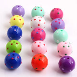 Colorful Chunky Acrylic Enamel Dot Beads 20mm 100pcs