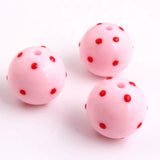Colorful Chunky Acrylic Enamel Dot Beads 20mm 100pcs