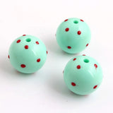 Colorful Chunky Acrylic Enamel Dot Beads 20mm 100pcs