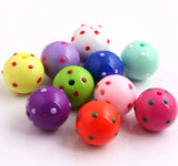 Colorful Chunky Acrylic Enamel Dot Beads 20mm 100pcs
