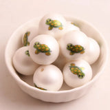 Acrylic Matte Pearl Print Beads for Chunky Necklace