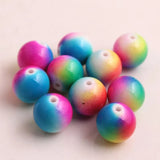 100pcs 20mm Acrylic Rainbow Beads Mix Colorful