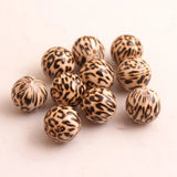 Brown Leopard Beads for Girls Necklace Jewelry 100pcs