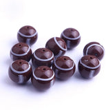 Acrylic Brown Football Beads for Girls Necklace Jewelry