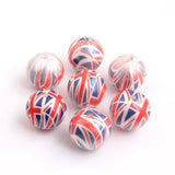 20mm 100pcs Acrylic Pearl Flag Beads Necklace Jewelry