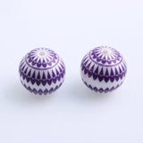 20mm 100pcs Acrylic Pearl Print Beads for Girls Necklace Jewelry