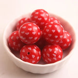 20mm 100pcs Acrylic Pink Heart Beads for Kids Necklace Jewelry