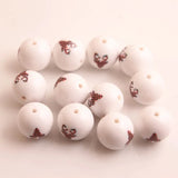 20mm Plaid Deer Beads for Kids Necklace DIY